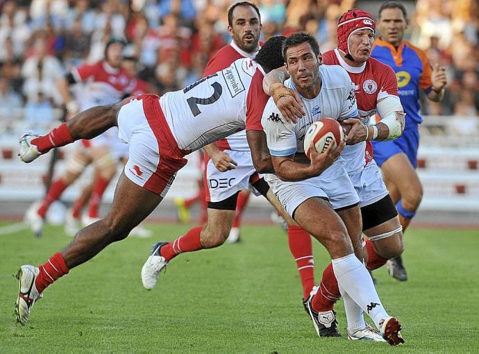 Imagen de un derbi lapurtarra disputado en Anoeta en 2012. Foto: Ruben Plaza