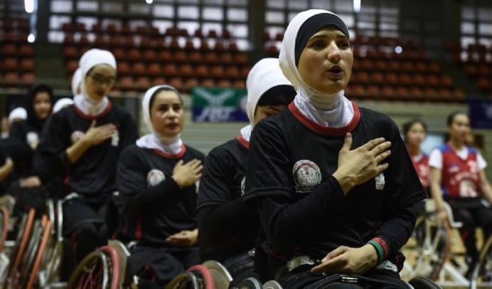 Jugadoras afganas de la selección de baloncesto en silla de ruedas. Foto: DEIA
