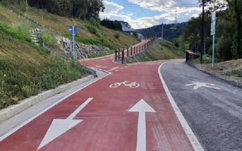 Tramo de bidegorri que llega a Martiartu.