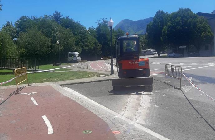 Las obras en los bidegorris ya han comenzado.