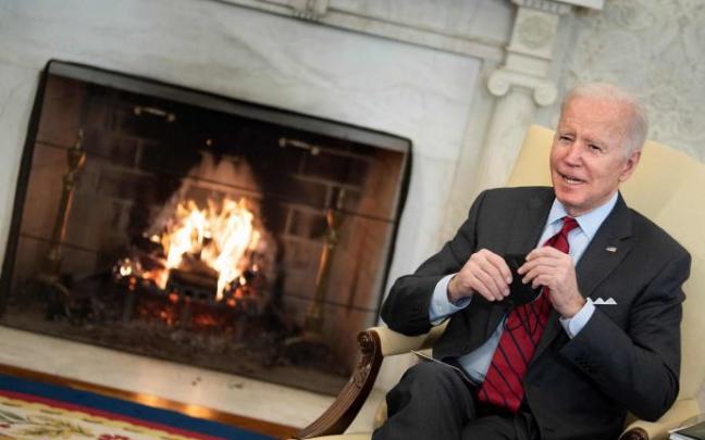 Biden, en una imagen tomada en el Despacho Oval.