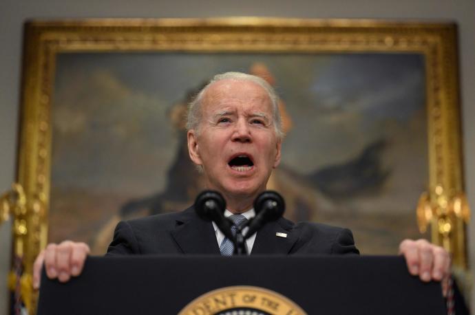 Biden, durante la comparecencia que ha ofrecido este jueves en la Casa Blanca.