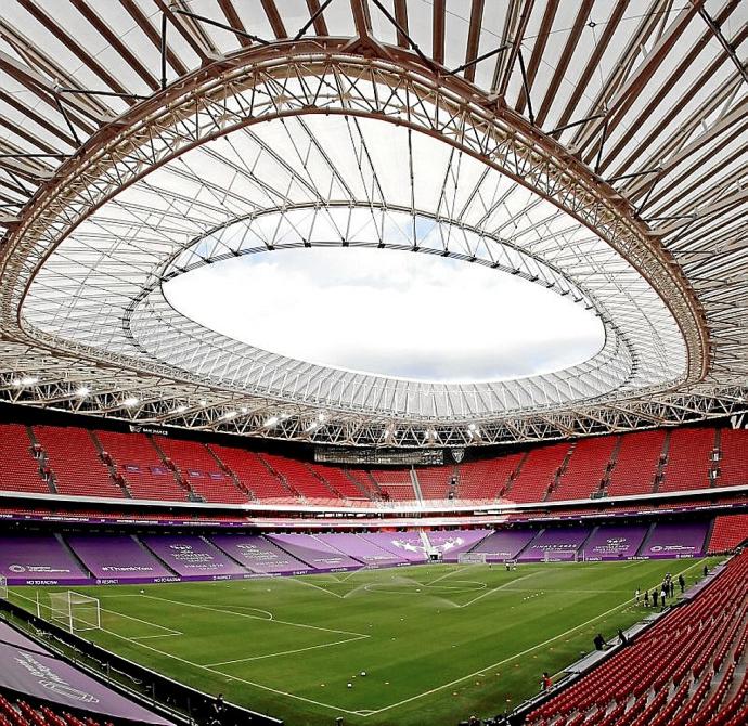 Vista general del estadio de San Mamés. Foto: Efe