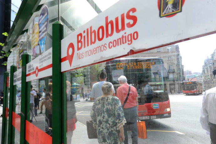 Una parada de Bilbobus