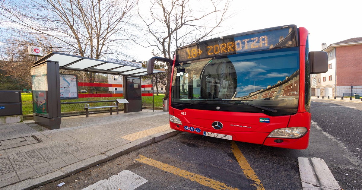 Una unidad de Bilbobus.