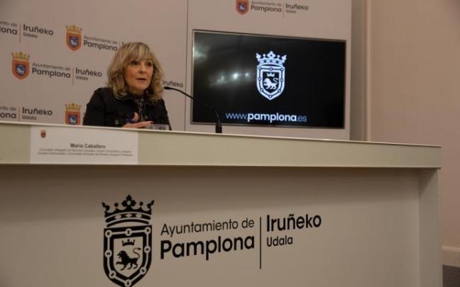 María Caballero en una rueda de prensa.