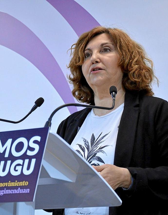 Pilar Garrido, coordinadora general de Podemos Ahal Dugu y diputada de Unidas Podemos. Foto: E. P.