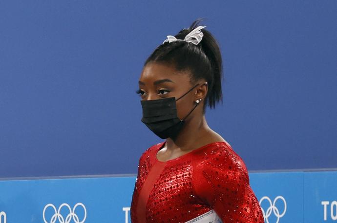 Simone Biles en su última competición en los Juegos Olímpicos de Tokio