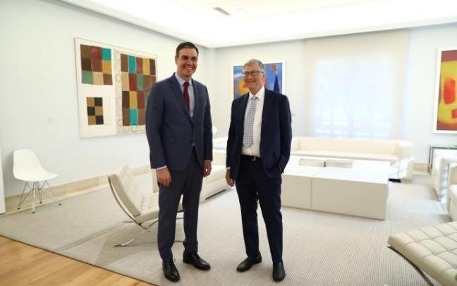 Pedro Sánchez recibe en Moncloa a Bill Gates. Pedro Sánchez recibe en Moncloa a Bill Gates.