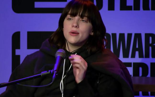 Billie Eilish, en 'The Howard Stern Show'. Billie Eilish, en 'The Howard Stern Show'.