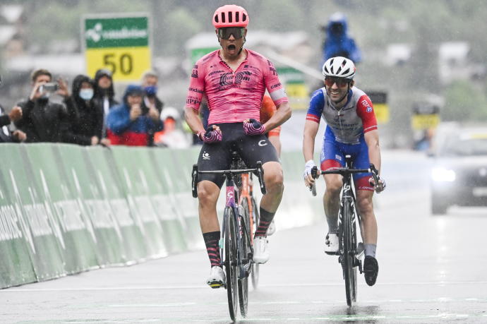 Bissegger, vencedor de la cuarta etapa del Tour de Suiza.