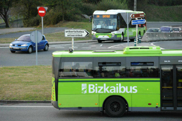 Bizkaibus da por finalizado su calendario de verano este lunes, con el inicio del curso en la UPV/EHU