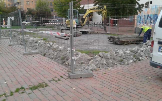 Las obras en Zabalgana. Las obras en Zabalgana.