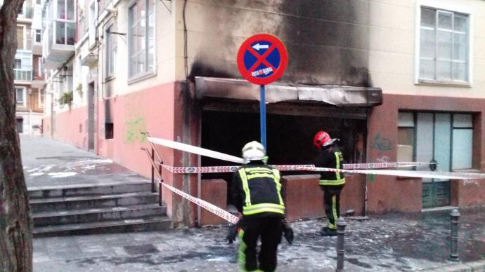 Intervención de los bomberos en Vitoria.