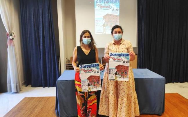 Estibaliz Martiartu y Ainhoa Salterain en la presentación.