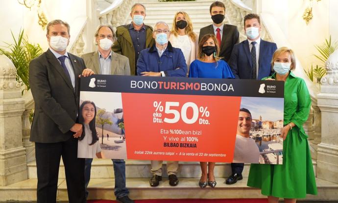 Presentan la campaña de los Bonos Turismo Bilbao Bizkaia.