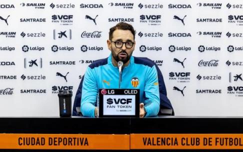 Bordalás, durante su rueda de prensa.