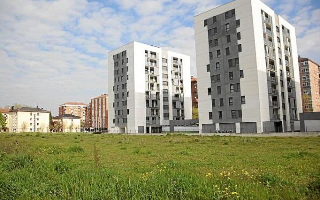 Vista de la parcela de Borinbizkarra que albergará los huertos ecológicos. Foto: Jorge Muñoz
