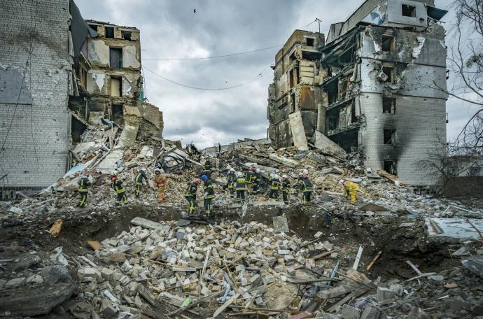 Los bombardeos rusas han destruido gran parte de Borodianka