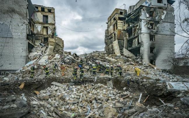 Los bombardeos rusas han destruido gran parte de Borodianka