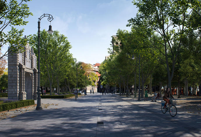 Recreación de la calle Bosquecillo