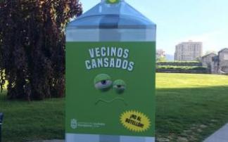 Botella de la vuelta del Castillo, antes de ser destrozada.