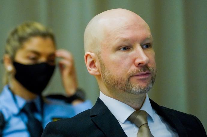 Breivik, durante la vista oral.