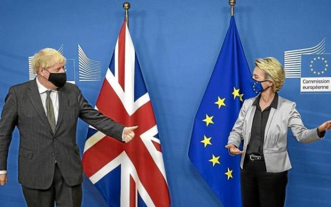 Boris Johnson y Ursula von der Leyen, en una imagen de archivo. Boris Johnson y Ursula von der Leyen, en una imagen de archivo.