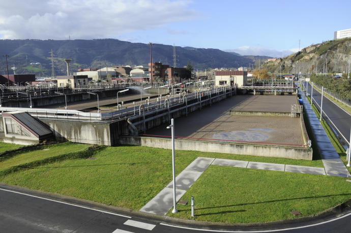 Parte de las instalaciones a modernizar de la planta depuradora de Galindo.