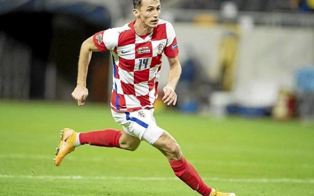 Ante Budimir, en un partido con Croacia. Foto: Efe Ante Budimir, en un partido con Croacia. Foto: Efe