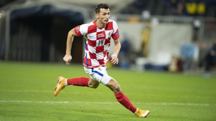 Ante Budimir, en un partido con Croacia.