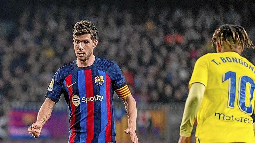 Sergi Roberto, autor del primer gol del partido.