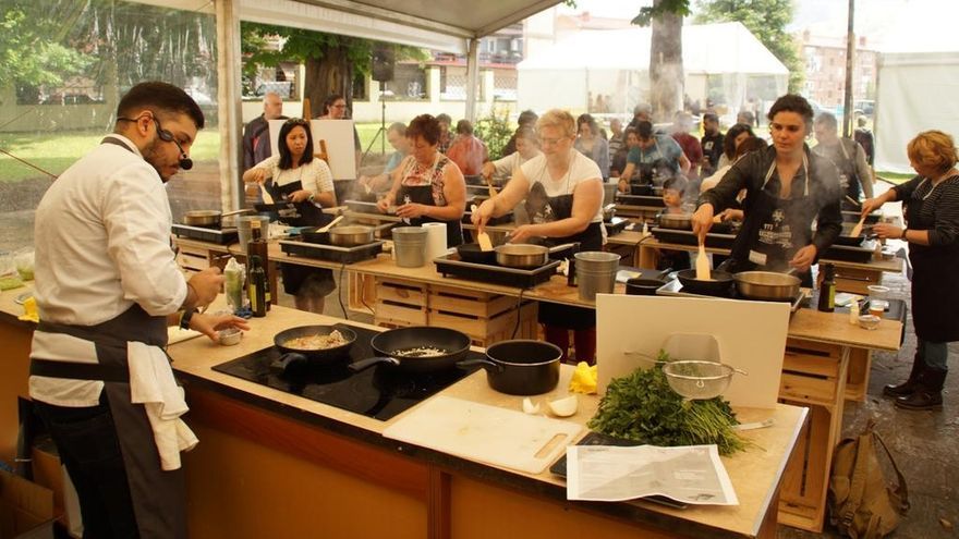 Una de las sesiones de cocina en directo.