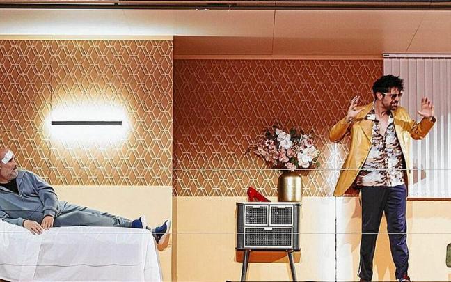 Javier Cámara y Francesco Carril en un momento del montaje.