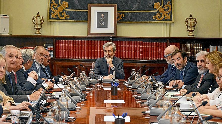 Carlos Lesmes, presidiendo la pasada semana la reunión del órgano de gobierno de los jueces. | FOTO: EUROPA PRESS