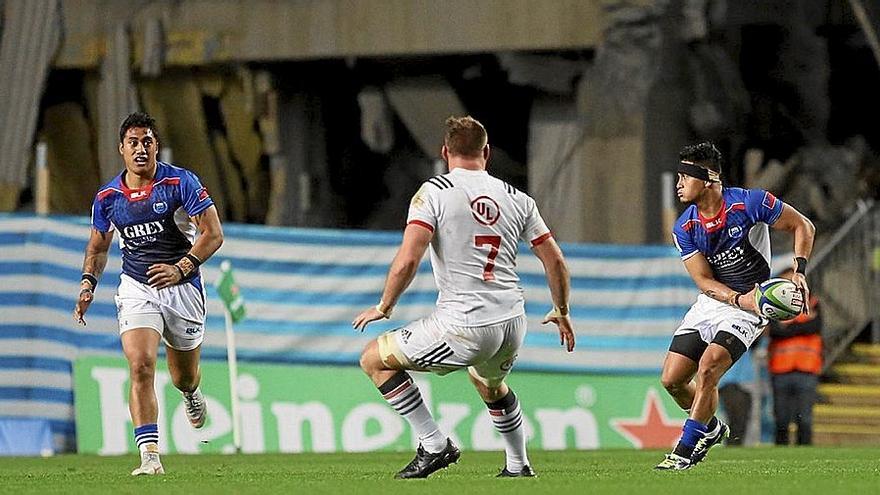 Anoeta, con la reforma del estadio en marcha, acogió en 2018 un Estados Unidos-Samoa. | FOTO: JAVI COLMENERO