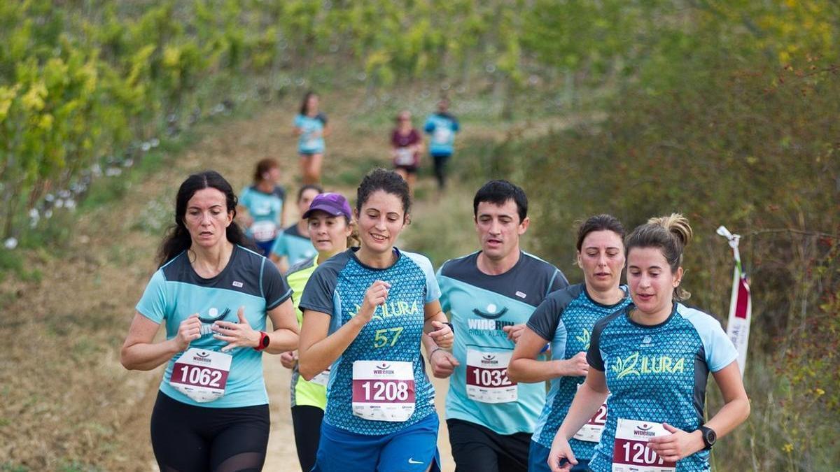Un grupo de atletas, durante la Wine Run de 2019