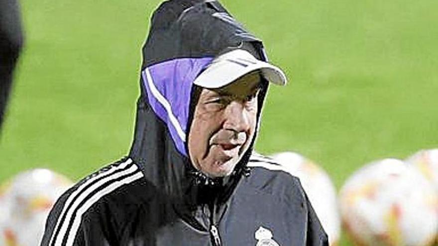 Carlo Ancelotti, en un entrenamiento.