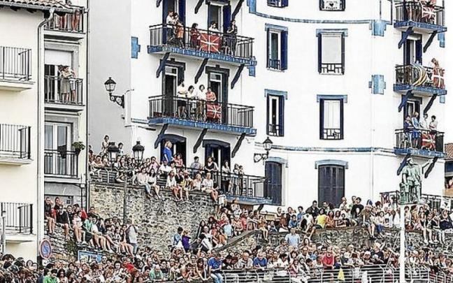 La representación de la llegada de Elkano, en 2018. La representación de la llegada de Elkano, en 2018.