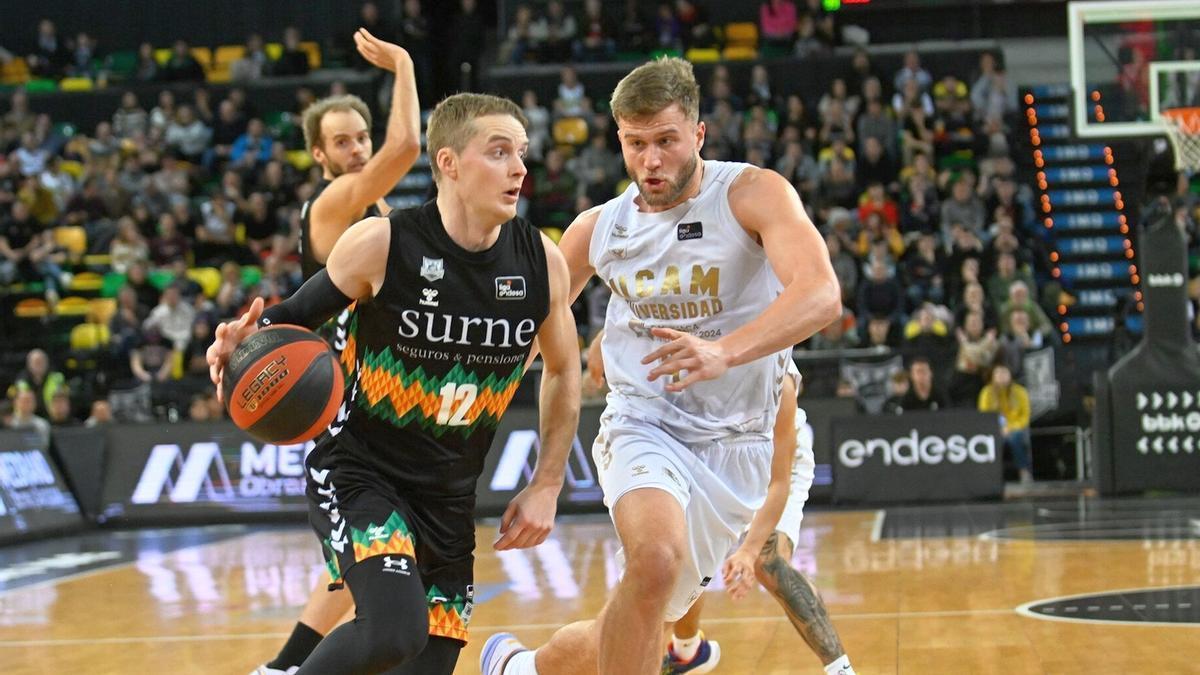 Ludde Hakanson, en el partido del pasado domingo ante el UCAM Murcia.