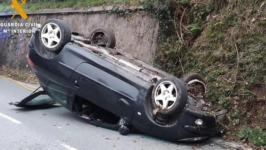 Estado en el que quedó el vehículo accidentado en Bera