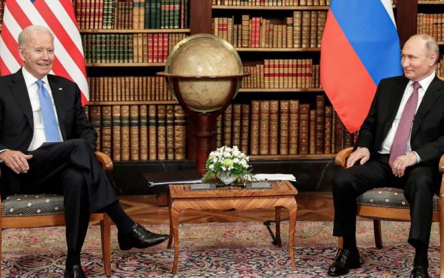Los presidentes Joe Biden y Vladimir Putin. Los presidentes Joe Biden y Vladimir Putin.