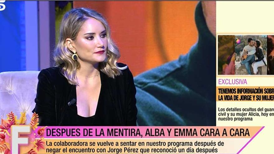 Alba Carrillo en el programa 'Fiesta' de Telecinco