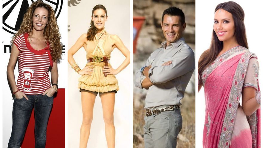 Los cuatro presentadores que ha tenido 'Pekín Express': Paula Vázquez, Raquel Sánchez Silva, Jesús Vázquez y Cristina Pedroche.