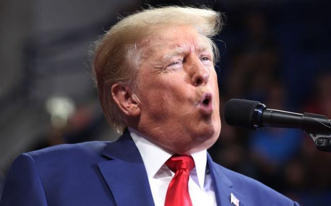 Donald Trump durante el acto de campaña en Pensilvania. Donald Trump durante el acto de campaña en Pensilvania.