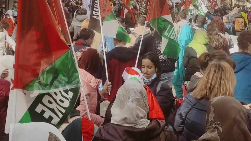 Manifestación en Madrid en apoyo al pueblo saharaui.