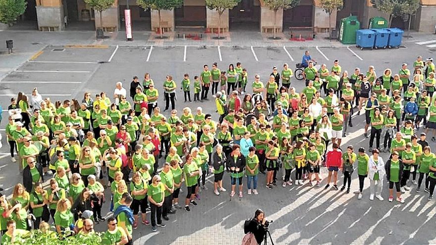 Más de medio millar de falcesinos se suman a la Marcha Contra el Cáncer