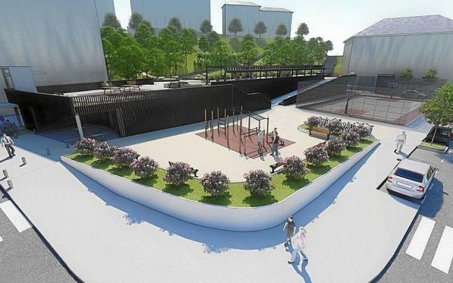 Fotomontaje del proyecto del aparcamiento de Belartza del Gobierno de Irun. | FOTO: N.G.