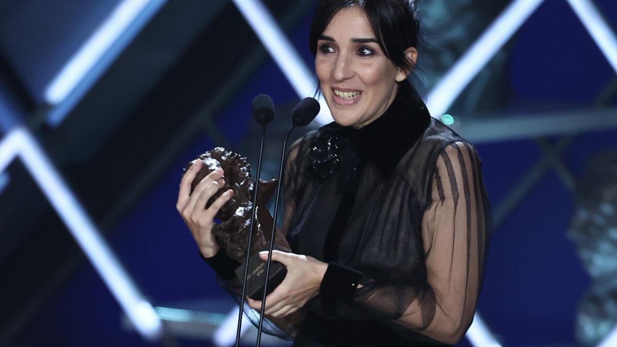 Alauda Ruiz de Azúa, al recibir el premio a la mejor dirección novel en los premios Goya.