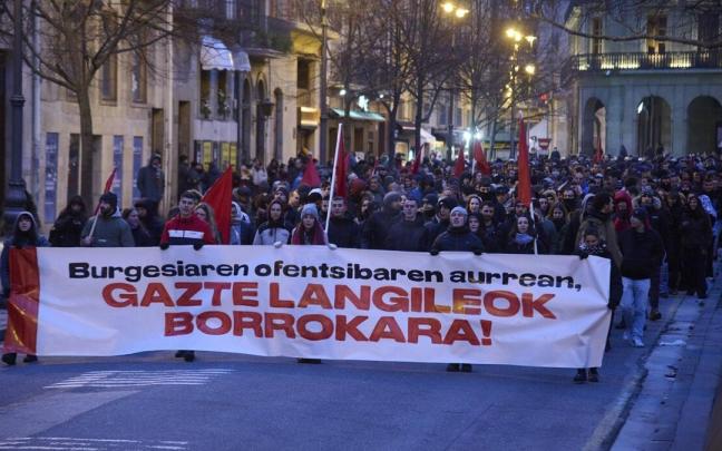 La marcha de GKS, a su salida en el Paseo Sarasate La marcha de GKS, a su salida en el Paseo Sarasate